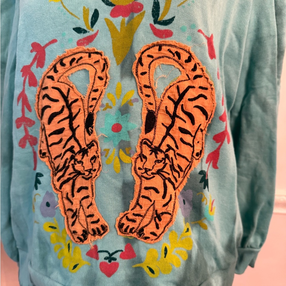 Anthropologie Pilcro Tiger Appliqued Sweatshirt - Picture 3 of 6